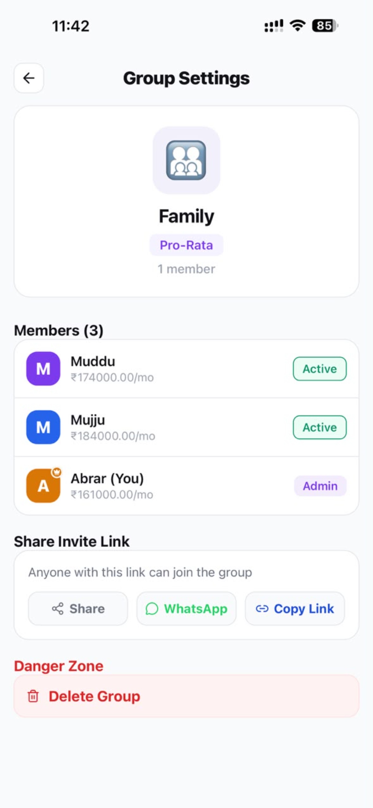 Personal tab — expenses, income, savings rate